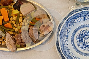 Authentic Alentejo Portuguese cuisine: \'Cozido Ã  Portuguesa,\' photo