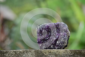 Authentic amethyst Derived from the gemstone mine It is the same lump, dark purple, beautiful, rare