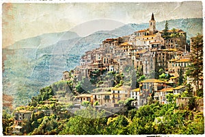 Authentic beautiful village Apricale, Liguria, Italy