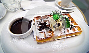 Authentic Belgian waffles