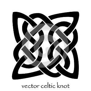 Authentic black-white vector celtic knot. photo