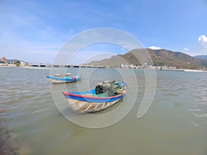 Authentic boat at the river