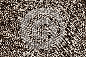 Authentic metal chainmail pattern background