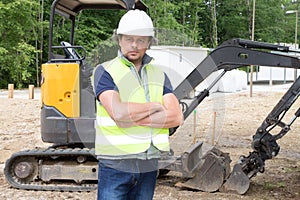 construction man worker on actual construction site