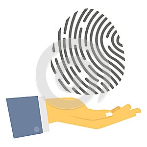 Authentic data, biometric verification, Color Vector icon which can easily modify or edit