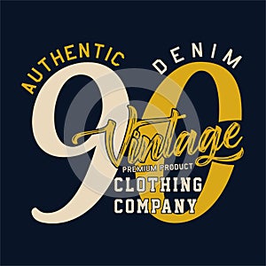 Authentic denim vintage