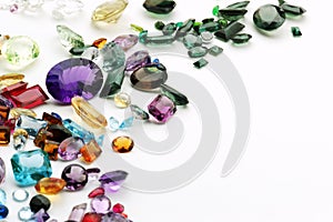 Authentic Gemstones with copy space photo