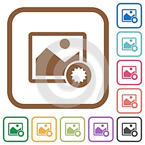 Authentic image simple icons