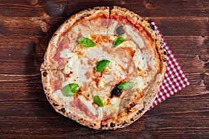 Authentic Italian pizza called Napoletana