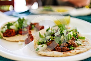 authentic Mexican beef tacos in LA eatery