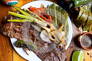 Mexican dried beef `cecina` photo