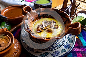 Mexican melted cheese `fundido`