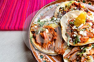 Authentic mexican  tacos al pastor