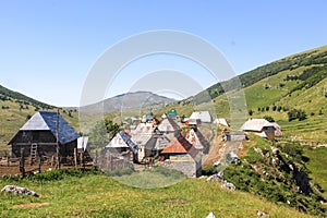 Authentic mountain village in Central Bosnia. Lukomir. Bosnia and Herzegovina travel.