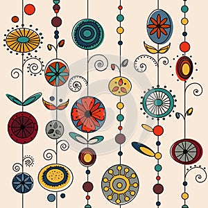 Authentic ornament design vector