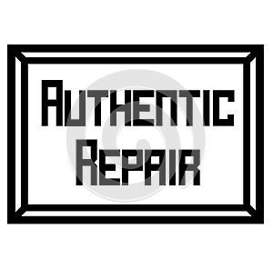 AUTHENTIC REPAIR stamp on white isolated