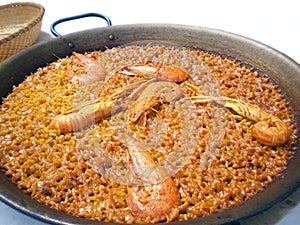 Authentic shellfish paella from Valencia