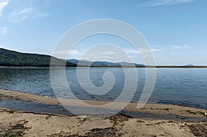 Authentic shore at Rabisha lake near by Magura cave