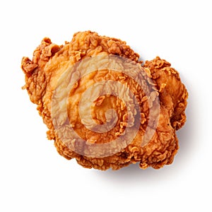 Authentic Style Fried Chicken On White Background photo