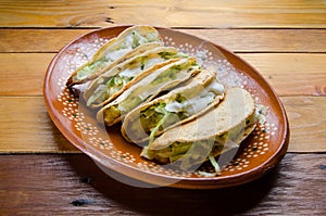 Authentic tacos dorados photo