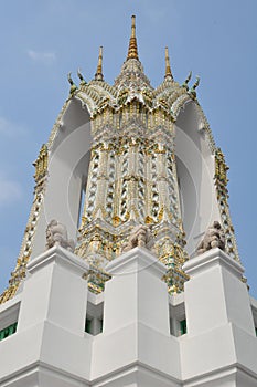 Authentic Thai Architecture in Wat Pho at Bangkok ,Thailand