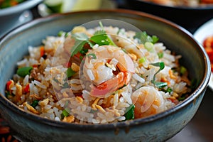 Authentic Thai Stir-Fry with Rice.