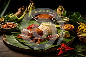 authentic thai traditional meal food