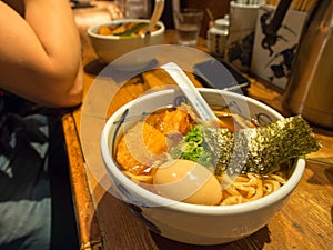 Authentic Tokyo Ramen in a busy Restaurant