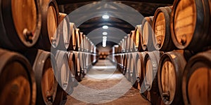 Authentic Wine Barrels And Casks Create An Ideal Storage Environment For Fine Aged Wines In A Tradit