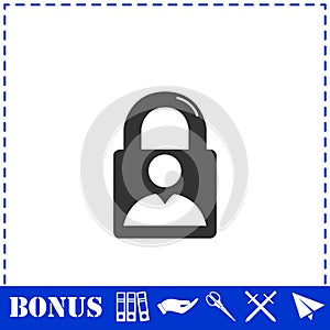 Authenticate icon flat