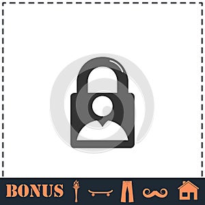 Authenticate icon flat