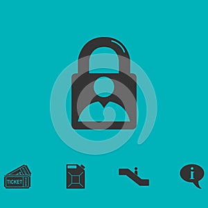 Authenticate icon flat