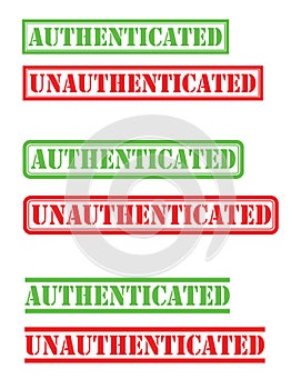 Authenticated unauthenticated stamp