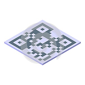 Authentication code icon, isometric style