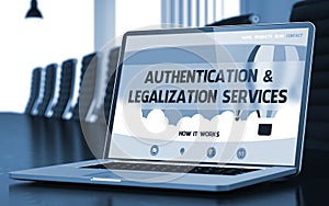 Authentication and Legalization Services Concept. 3D. photo