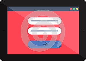 Authentication Page Interface Of Entering Login