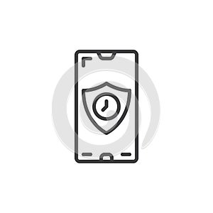 Authenticator app line icon
