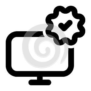 Authenticity, Validity, Genuine Outline Icon photo