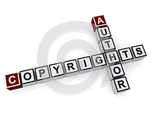 Author copyrights word block