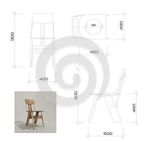 Author's developed design chair photo