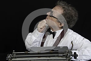 Author Working n Typewriter