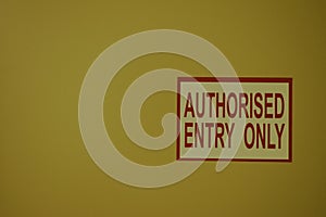 authorised entry only symbol