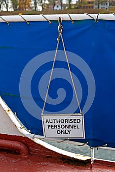 Authorised Personnel Only Board