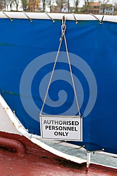 Authorised Personnel Only Sign