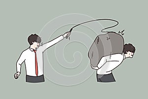 Authoritarian boss beat employee with whip at work