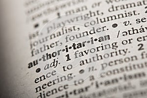 Authoritarian in a Dictionary