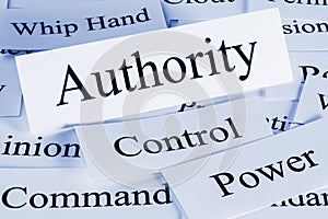 Authority Concept Words photo