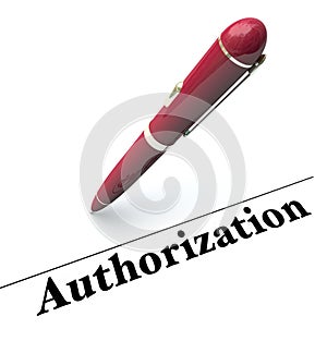 Authorization Pen Signing Approval Official Authority Agreement photo