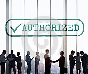 Authorized Approve Permission Sanction Graphic Concept