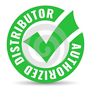 Authorized distributor vector icon